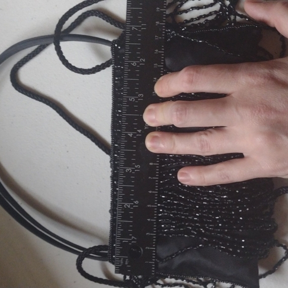 Vintage Cache evening purse black beaded small - Picture 7 of 10